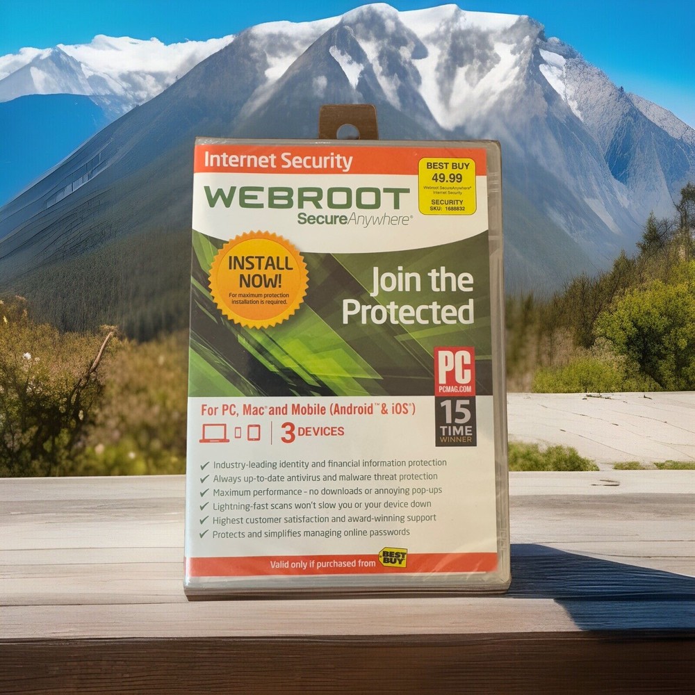 WEBROOT SecureAnywhere Internet Security PLUS - 3 Devices / 1 Year Subscr