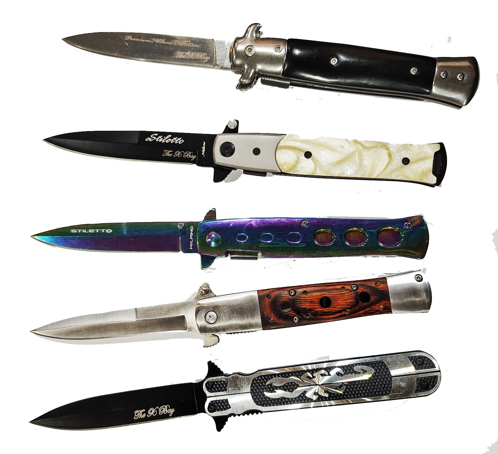 5 For $25 Wholesale Lot Brand New Spring Assisted Opening Pocket Knives Lot 3