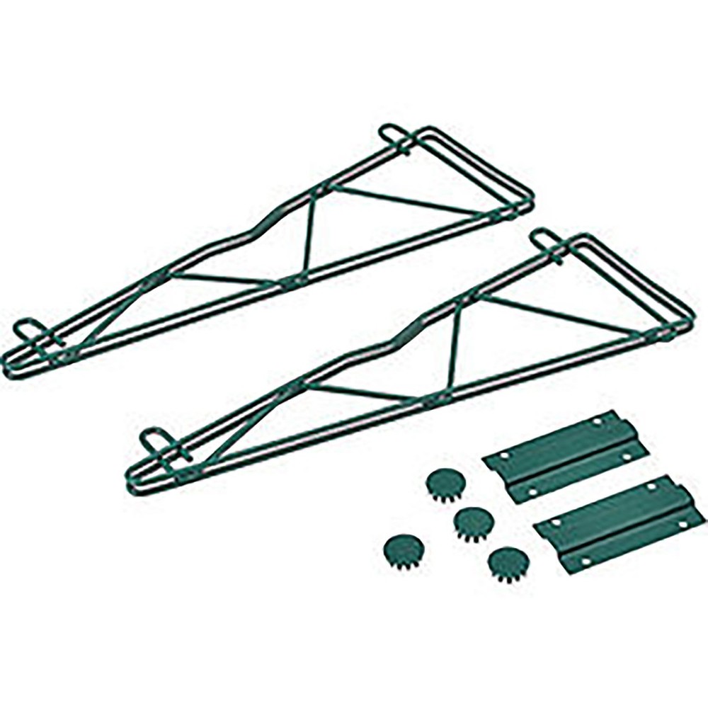 Nexel 18" Single Arm Fixed Wall Bracket (Pair) Green Epoxy Finish