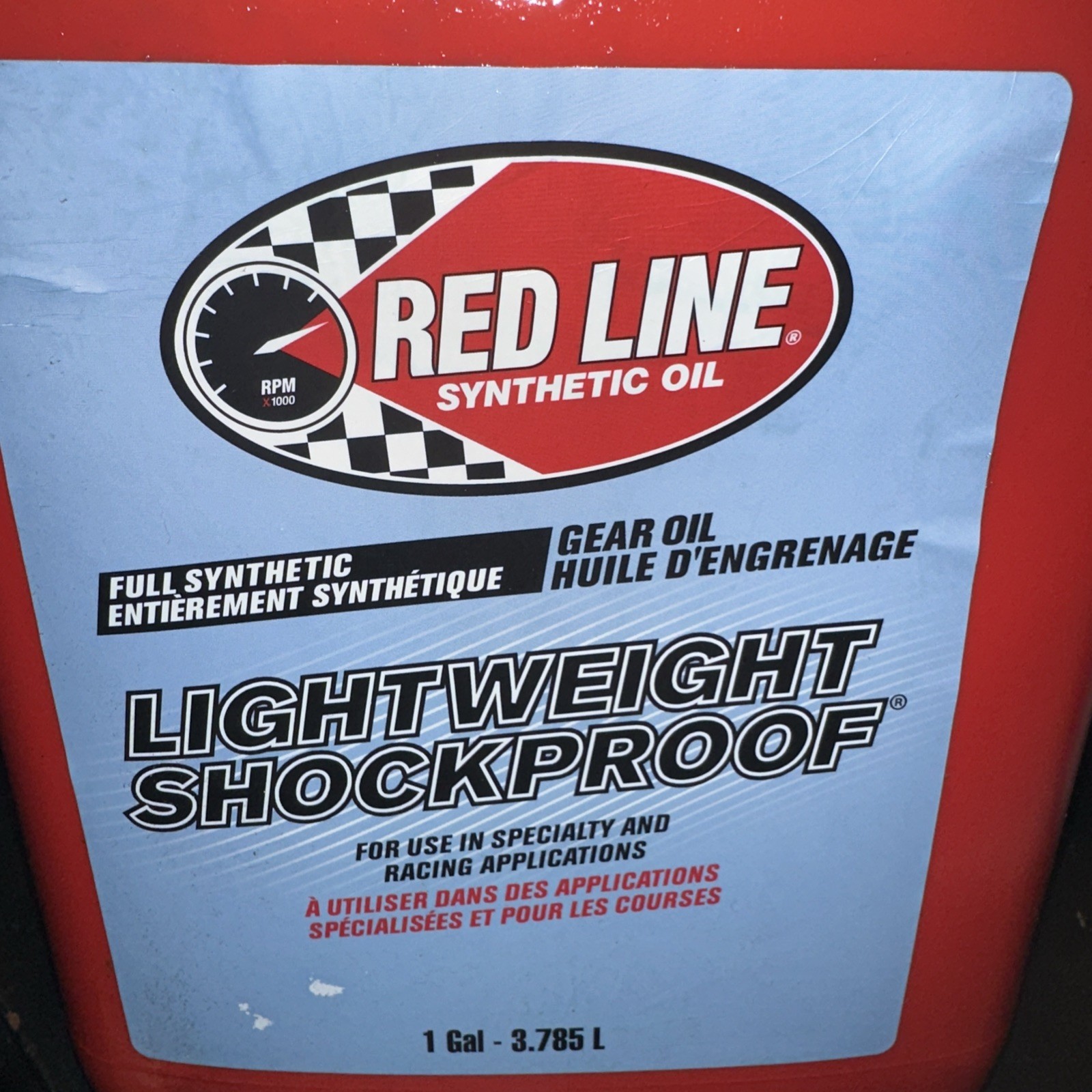 Redline 58405 Lightweight Shock Proof Gear Oil, Gallon