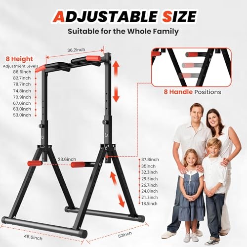 Power Tower Pull Up Bar Free Standing, Black Style 1 - Multifunction Bar