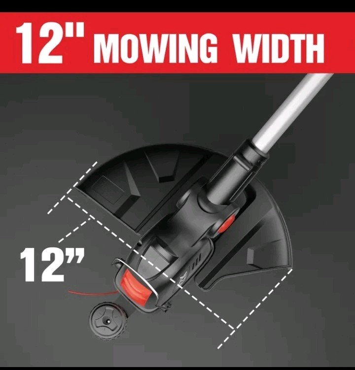 20V 12'' Cordless String Trimmer, Grass Trimmer&Edger with 8 Replacement Spoo...