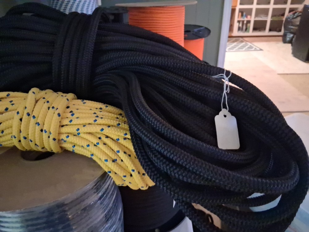 7/16 X 148 ft. Double Braid Polyester Rope. Grade B .Black