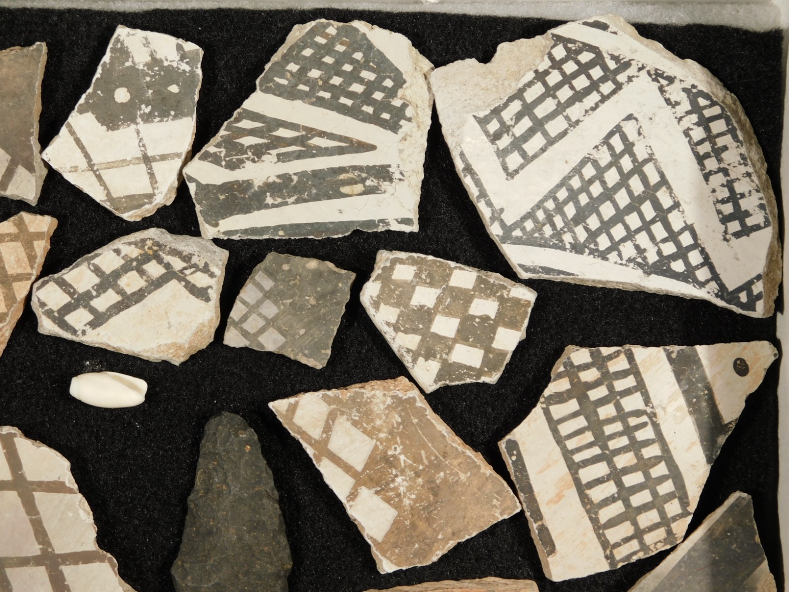 Big Lot! of ANASAZI Pottery Shards or Sherds in Wall Mountable Frame Arizona