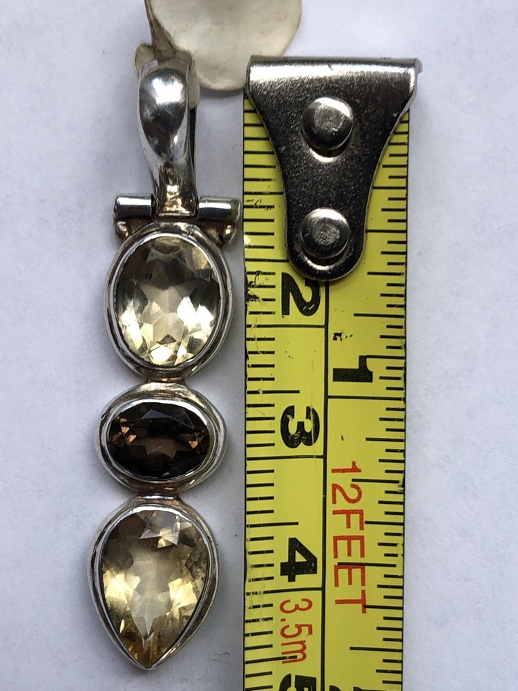 Handcrafted Mixed Gemstones Pendant 1.875”