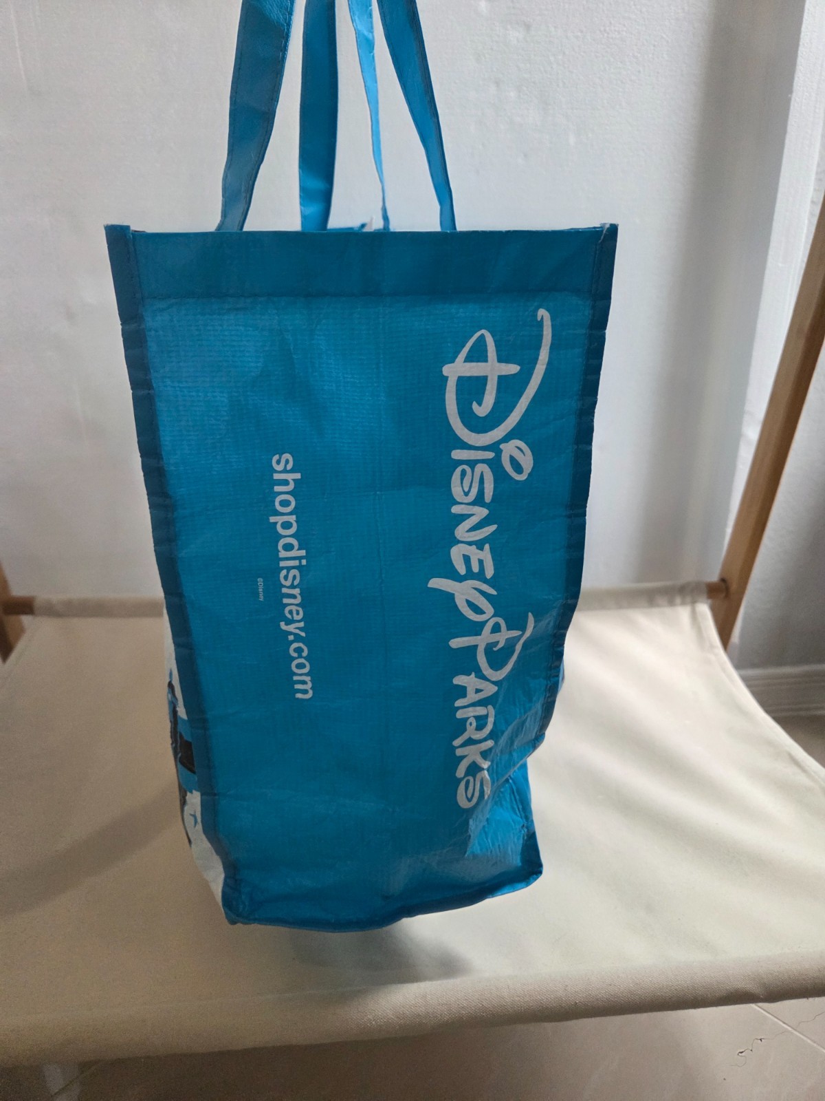 Walt Disney World Shopping Tote Bag Parks Blue Graphic Reusable Eco Friendly Bag