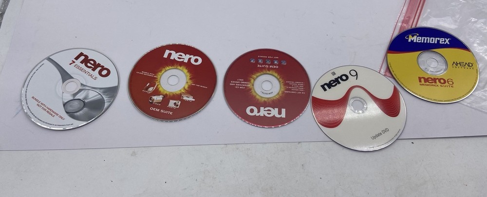 nero software lot 5 discs