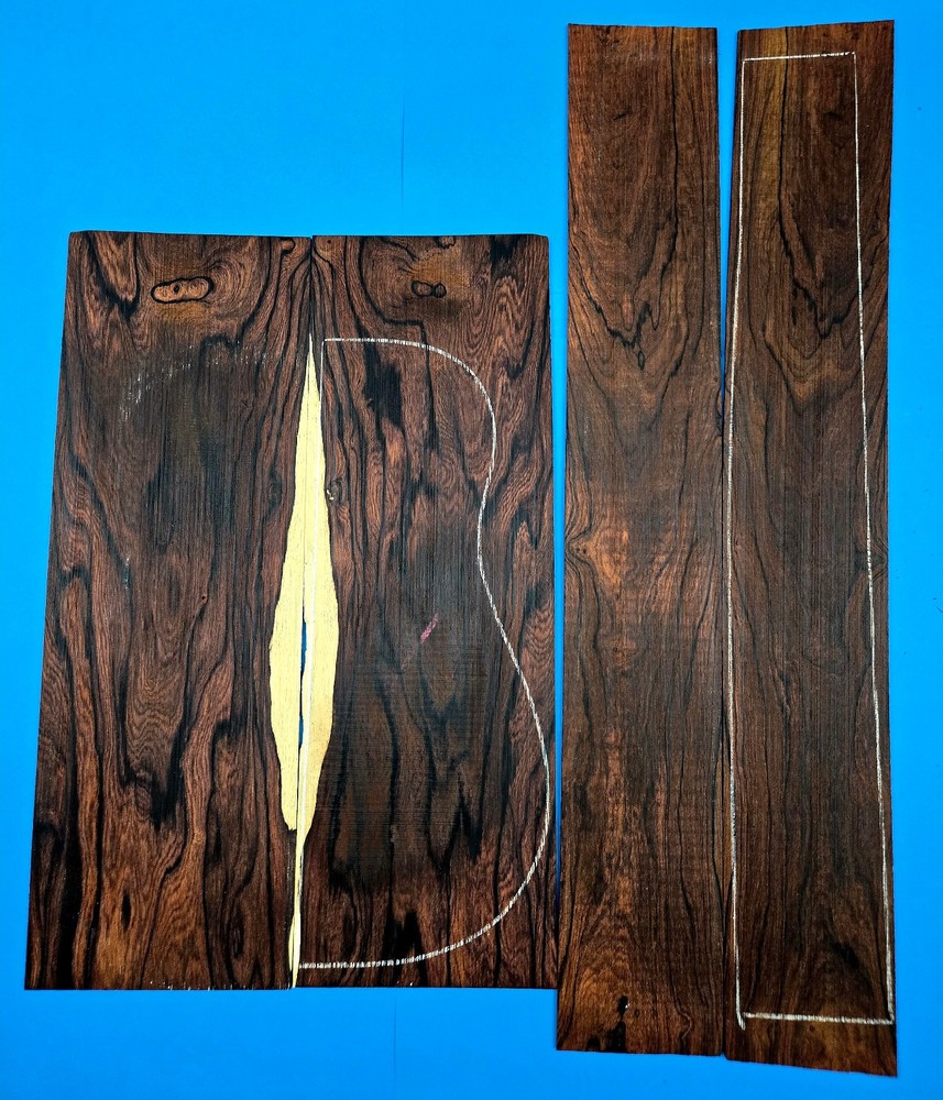 Cocobolo guitar back and sides set CO025