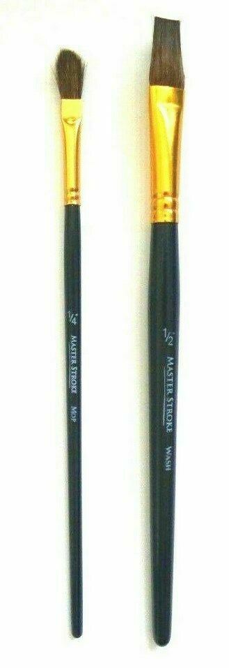 Crafter's Square 2 Piece Set Artist Paint Brushes Wash Mop Stroke