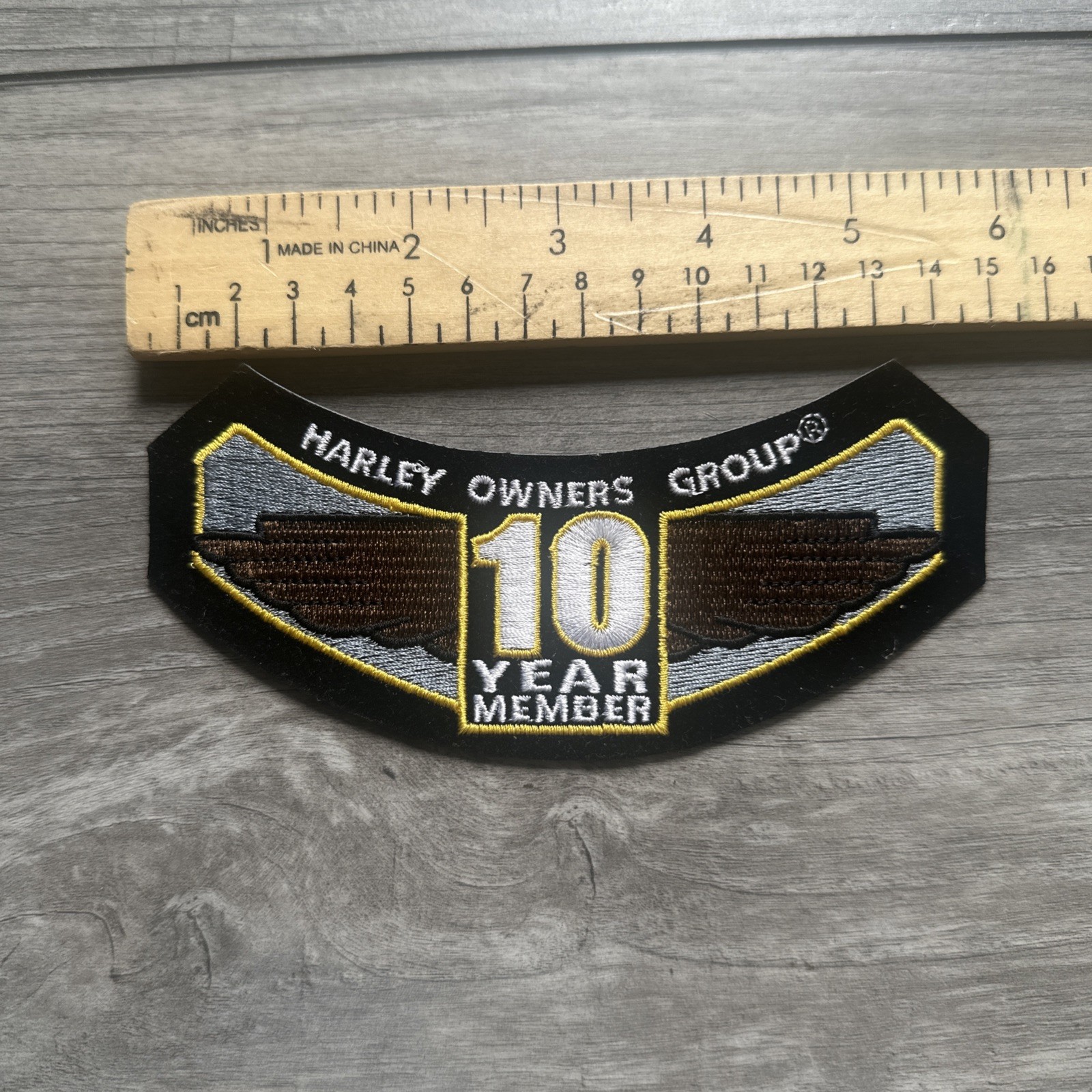 HOG Harley Davidson Owners Group 10 Year Member Rocker Patch Unused