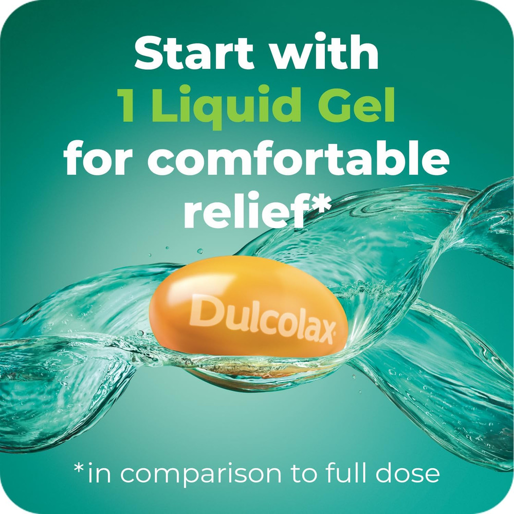 Stimulant Laxative Liquid Gels, Predictable & Effective Constipation Relief, Rel
