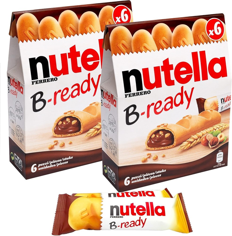 Nutella B-Ready Bars Plus 1 Bar - Nutella Taste with Crispy Wafer