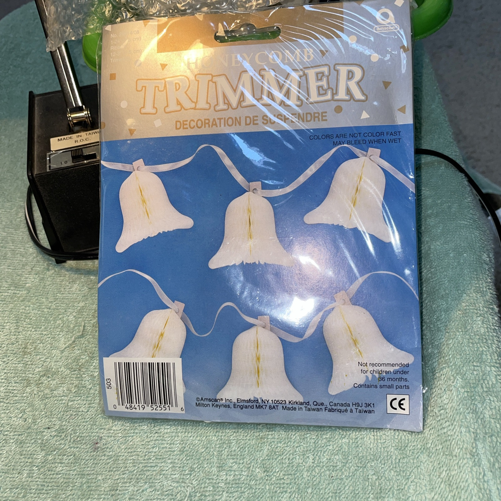 Amscan Honeycomb Trimmer 12 - 3 Inch Paper Bells Vintage New