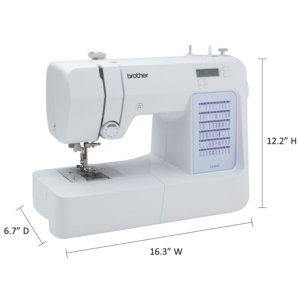 CS5055 Computerized Sewing Machine, 60 Built-in Stitches, LCD Display, 7 Feet...