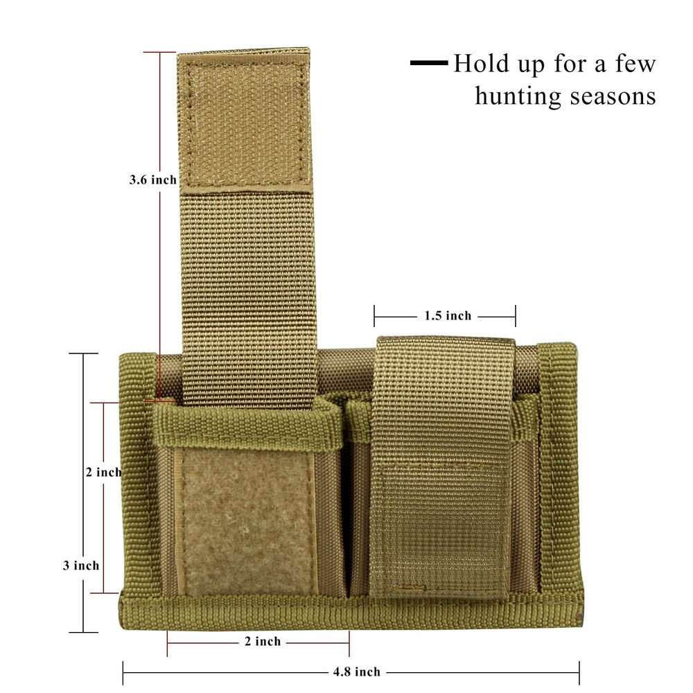 KOSIBATE Speedloader Pouch Case Holder Nylon Tactical Double Tan