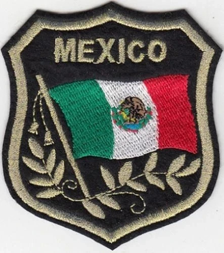Mexico Flag Patch International Shield Flag Patch