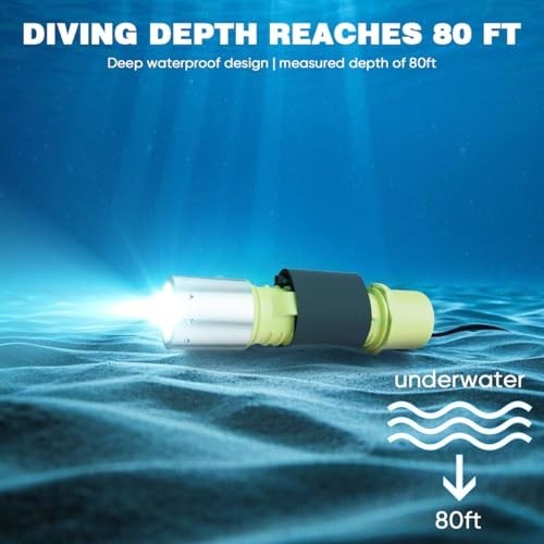 2 Pack 1200 Lumens Waterproof Scuba Diving Flashlight, 3 Modes Underwater Torch