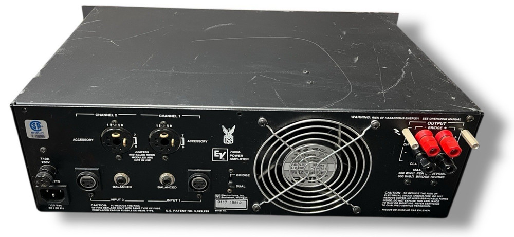Electro Voice EV Model 7300A Stereo Power Amplifier - TESTED + POWERS ON!!