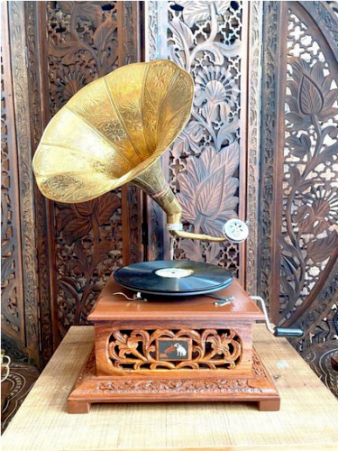 Antique Gramophone Player Original Record Player Working Phonograph Gift