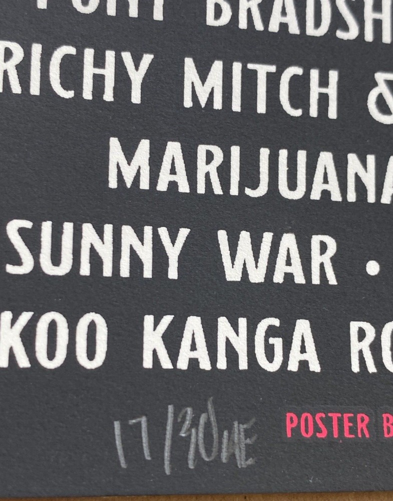 HINTERLAND FESTIVAL 2023 AP POSTER S/N Signd #/30 Zach Bryan Bon Iver Noah Kahan