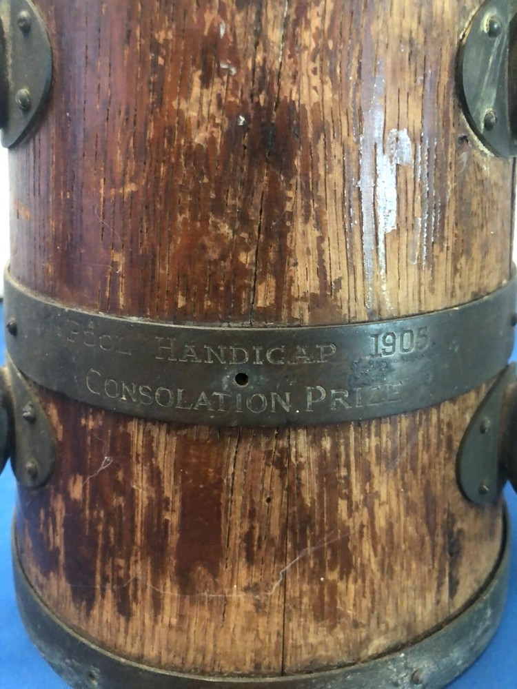 1905 Original Antique billiards pool trophy Stein