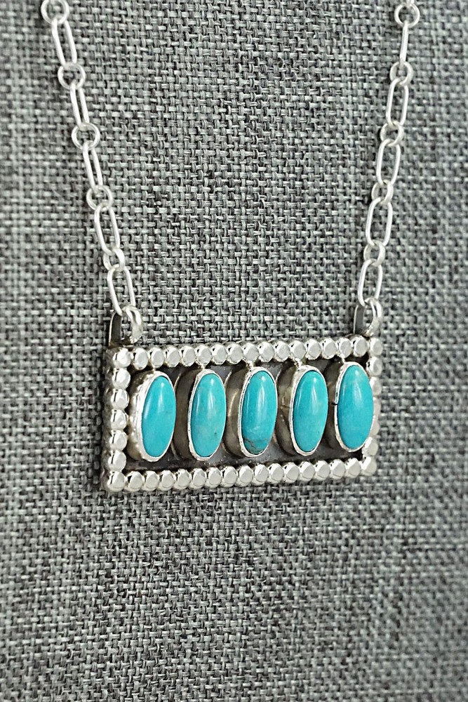 Turquoise & Sterling Silver Necklace - Sharon McCarthy