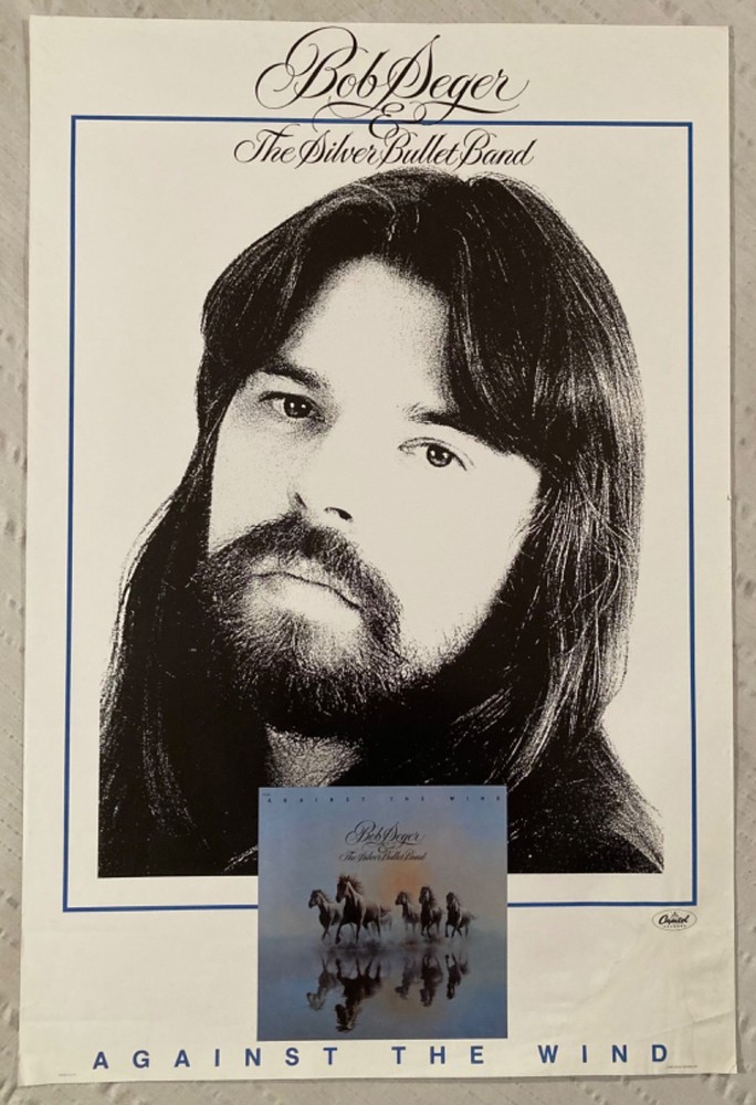 Bob Seger 1980 Promo Poster Against The Wind & The Silver Bullet Band D