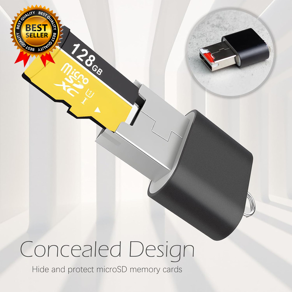 [3 Pack] Card Reader for Android,Micro SD Card to USB Adapter TF Card Reader