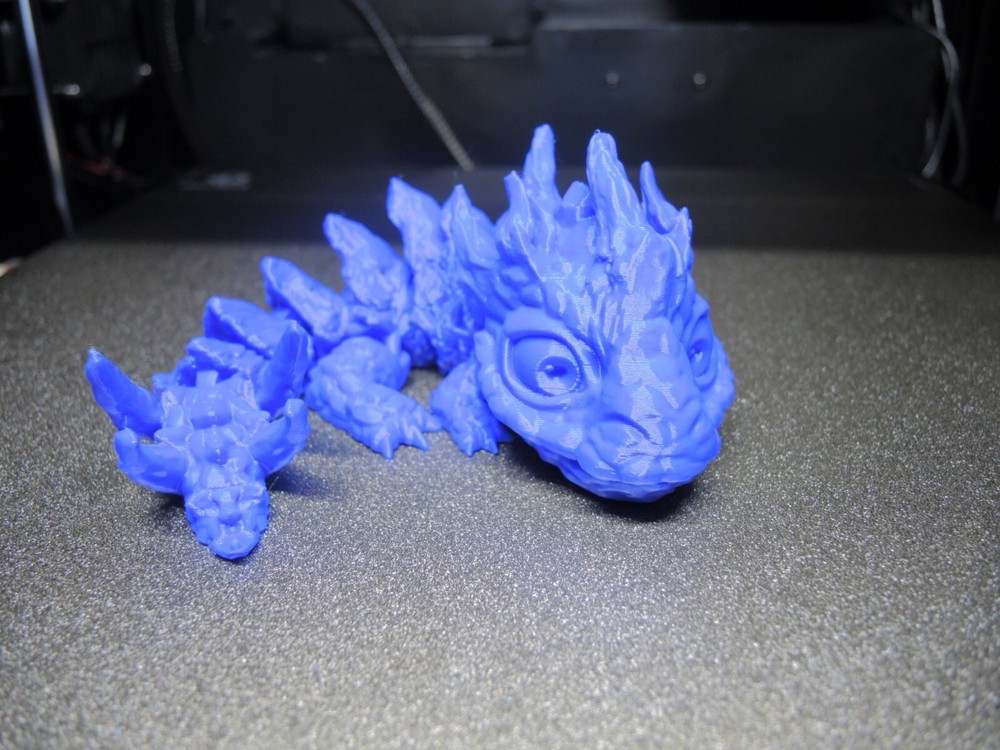 Stone Baby Dragon 3D printed blue