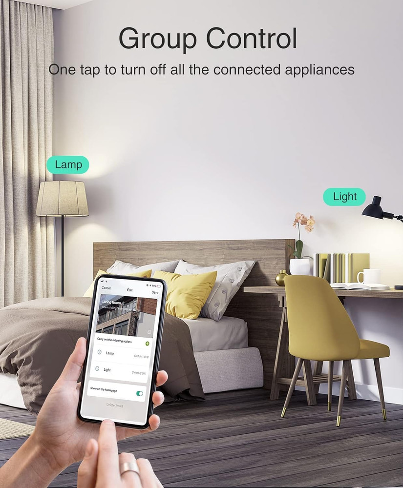 Mini Plug Compatible with Alexa and Google Home, Wifi Smart Outlet Socket Remote