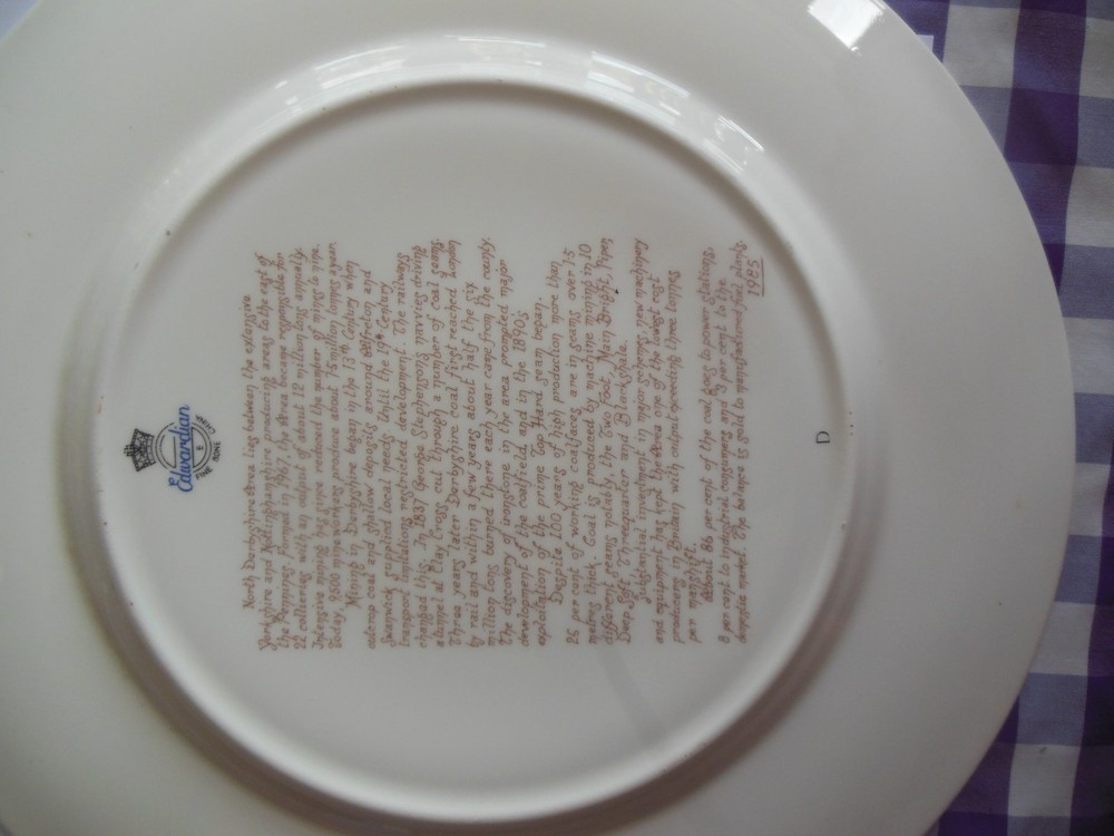 North Derbyshire Area Coal Mining Commemorative Plate