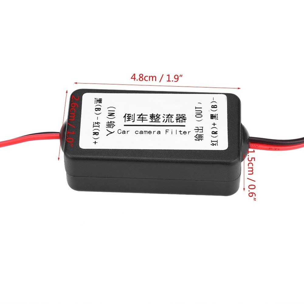 12V Power Relay Filter Rectifier For Car Rear View Camera Easy Install