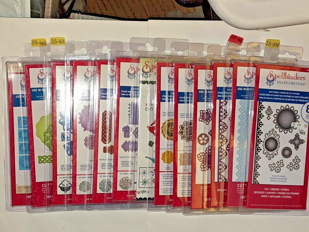 Spellbinders Shapeabilities Templates Cut Emboss Stencil Letterpress Dies U PICK