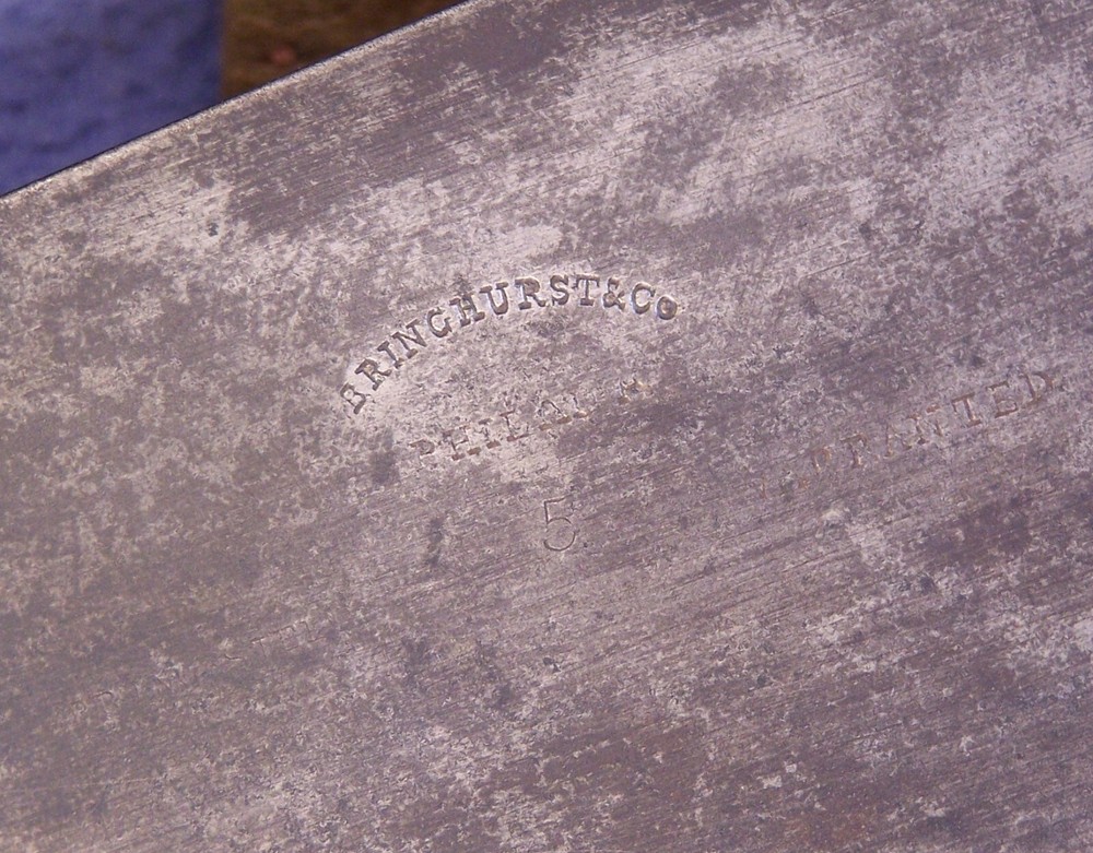 scarce BRINGHURST & Co Philada No 5 split nut 18 in panel saw