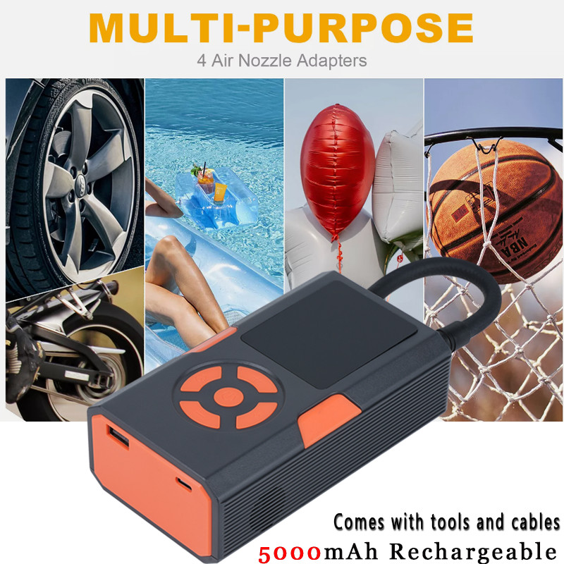 Portable Multi-function Tire Inflator Car Jump Starter Air Pump Air Compressor