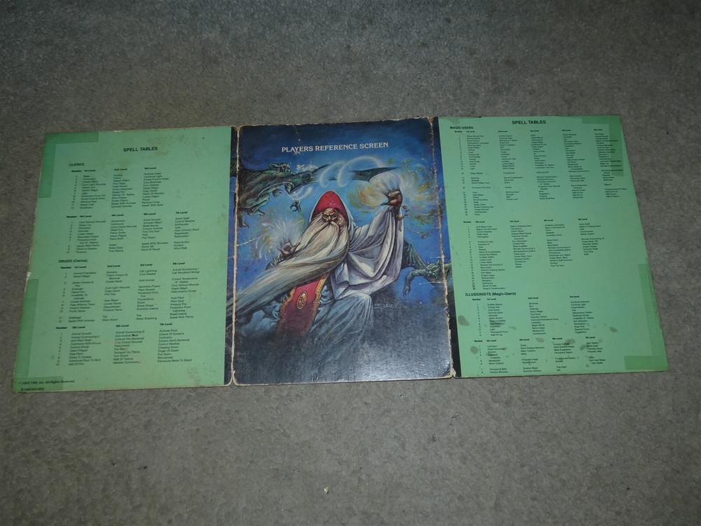 TSR: AD&D: Players Reference Screen