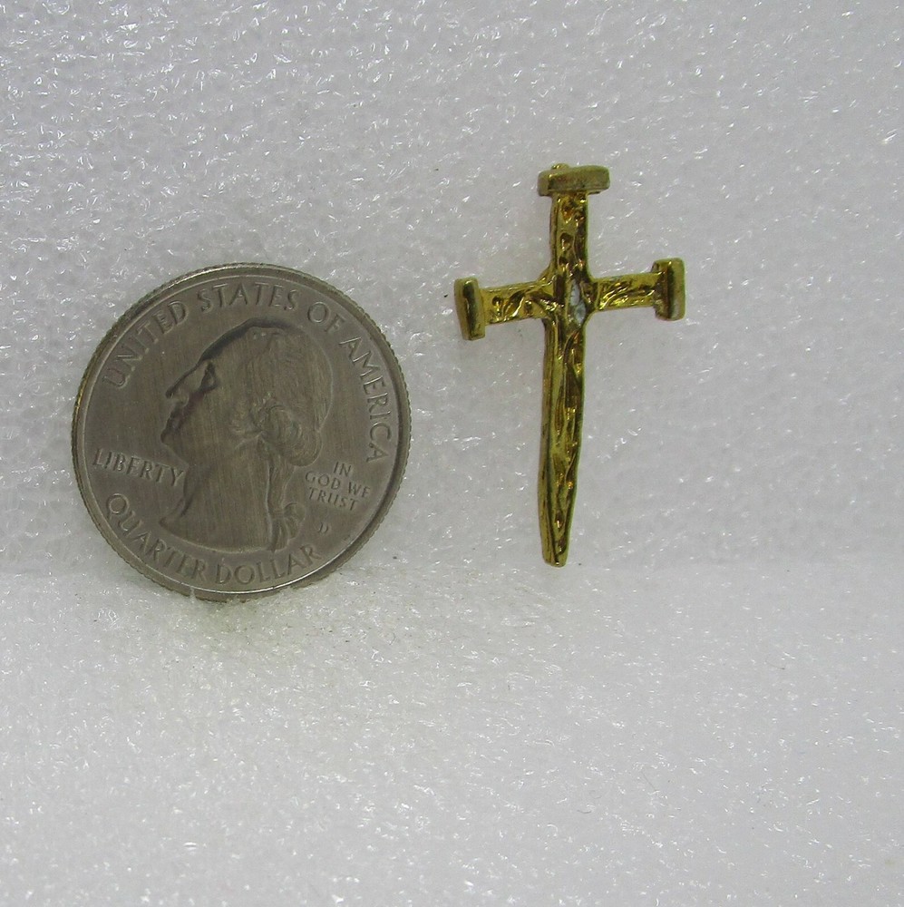 Spike Cross Religious Pin