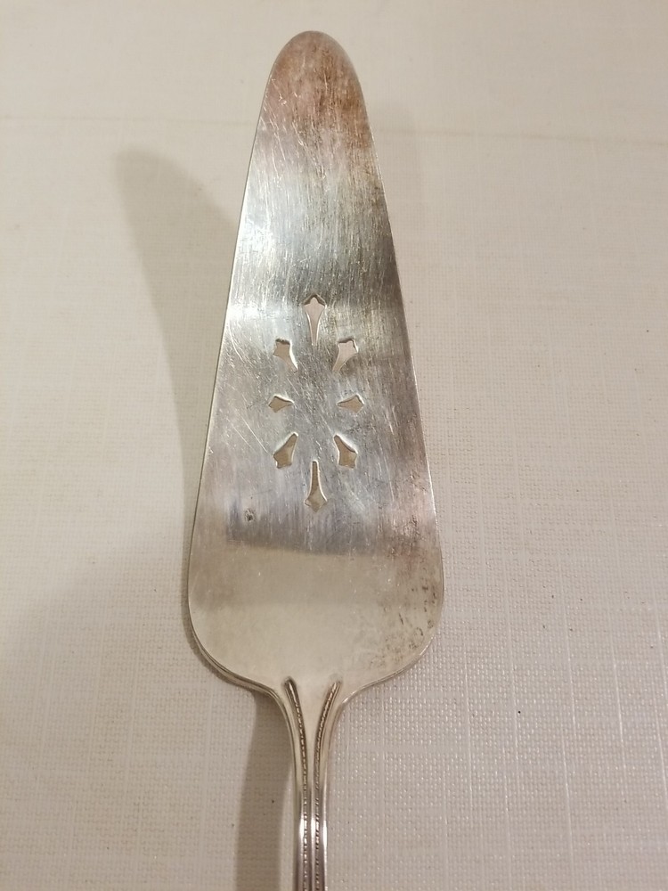 Pierced Cake / Pie Server ~ Bouquet / Vendome Silverplate Flatware 10 3/8"