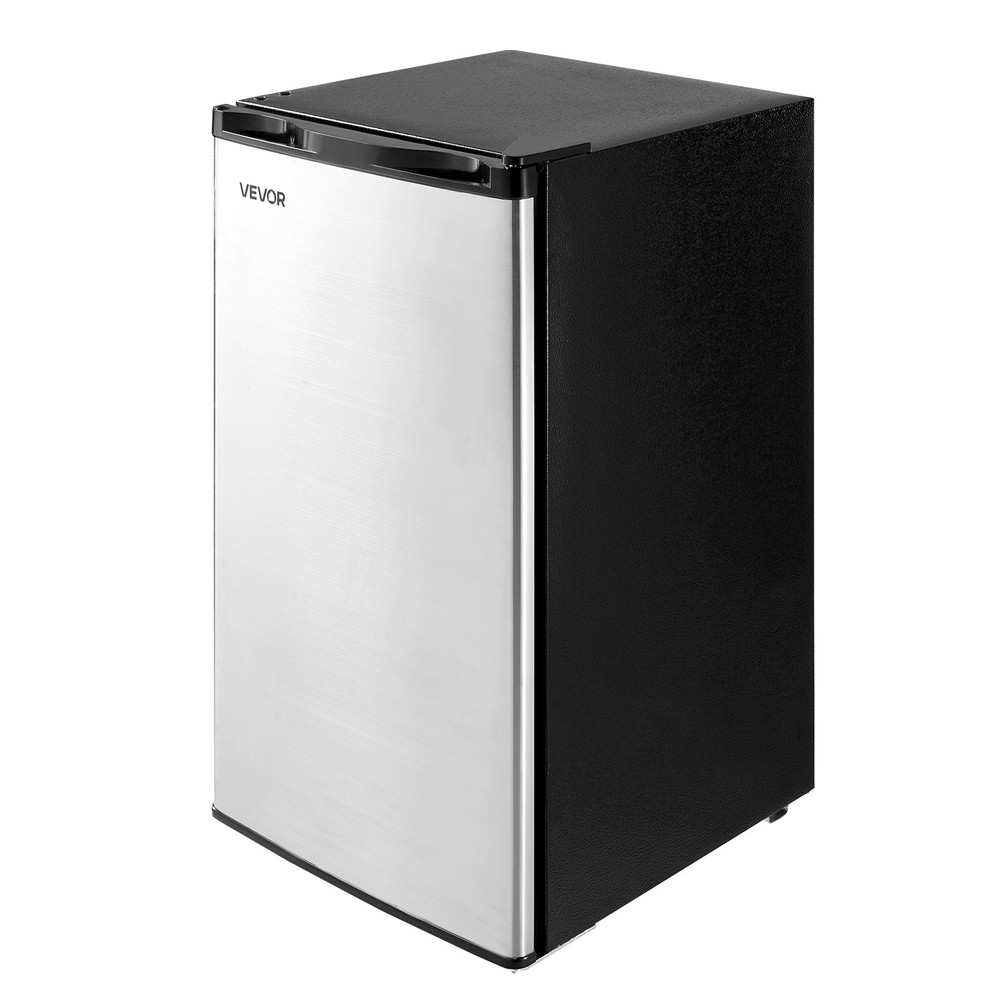 VEVOR Mini Fridge 3.2 Cu.Ft Single Door Compact Small Refrigerator Stainless
