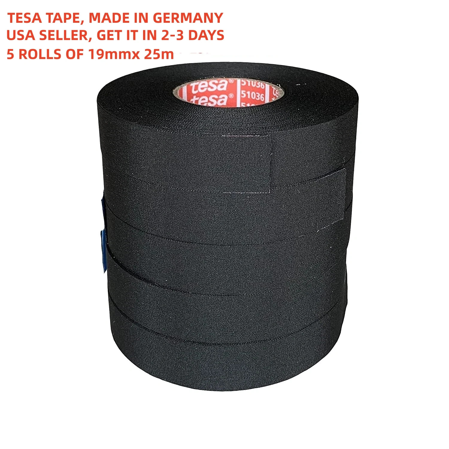 5 x TESA 51036 Adhesive Cloth Fabric Exterior Harness Tape High Temp 19mm x 25m