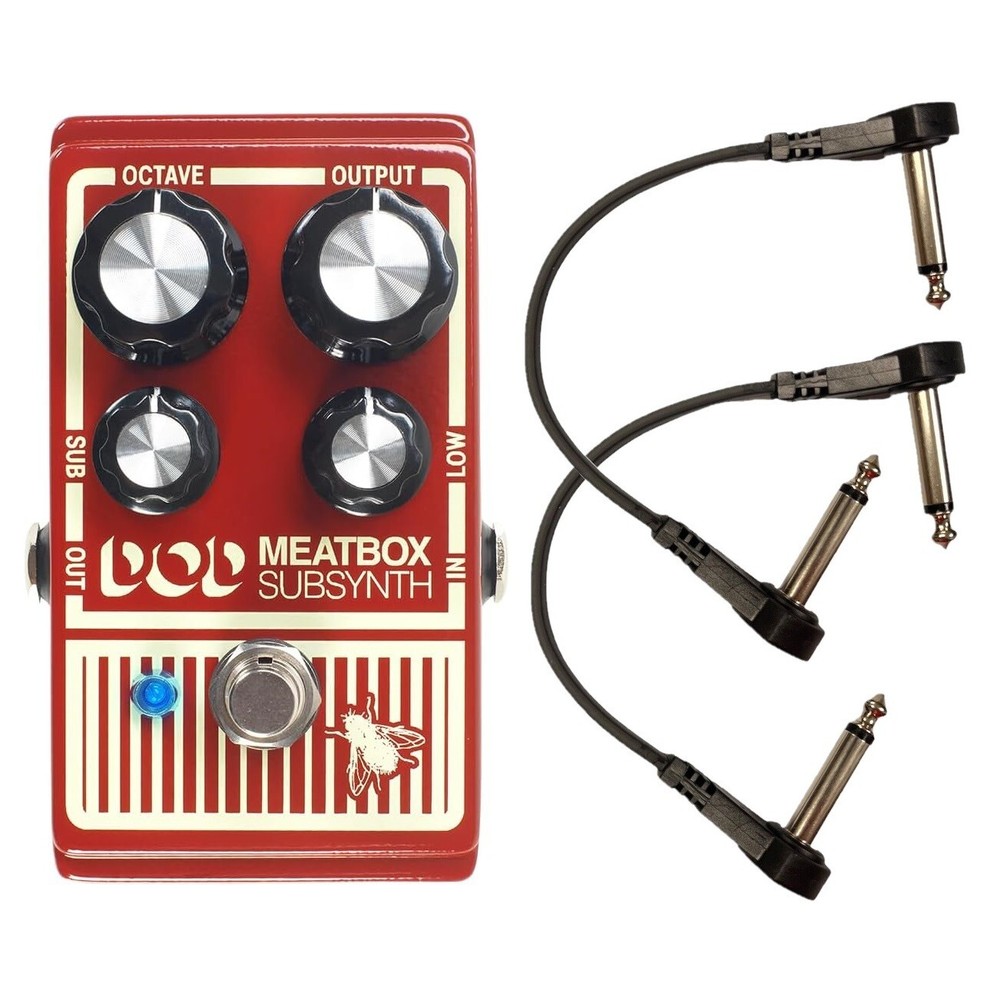 Digitech DOD Meatbox Subharmonic Synthesizer Pedal w/ Two Free Patch Cables