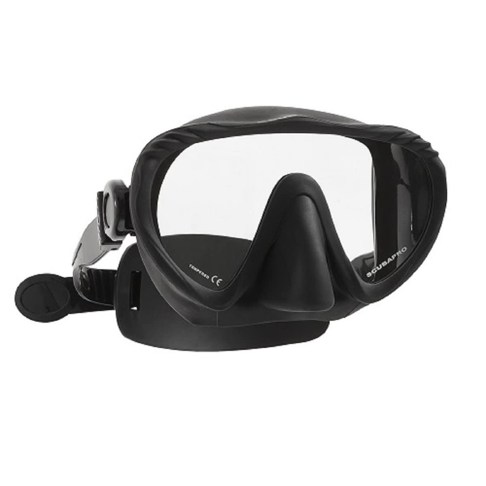 Scubapro Ghost Dive Mask Full Black with EZ Open Strap Silicone