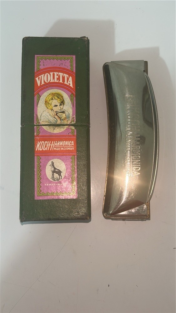 Rare Antique Koch's Harmonica & Case Germany
