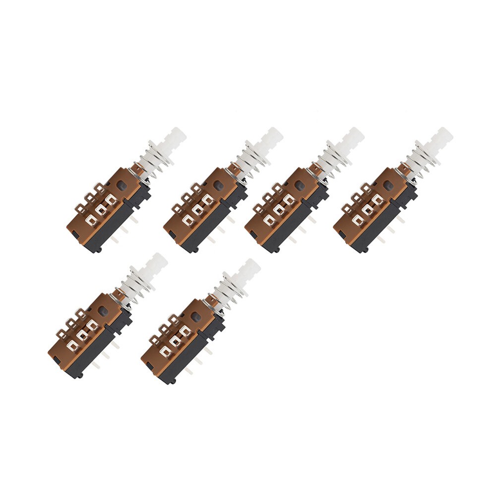6pcs Momentary Push Button Switch DPDT 2 Pole 6 Pin 1 Position