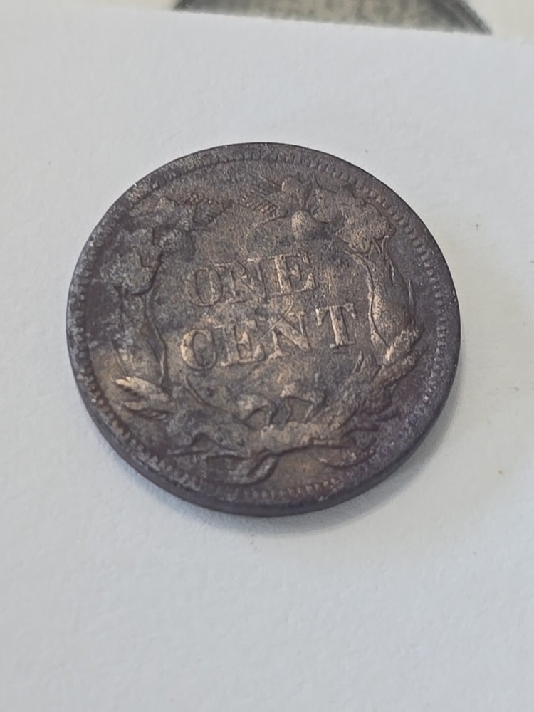 1858 Flying Eagle Penny Cent SL VG Dark Listing 2