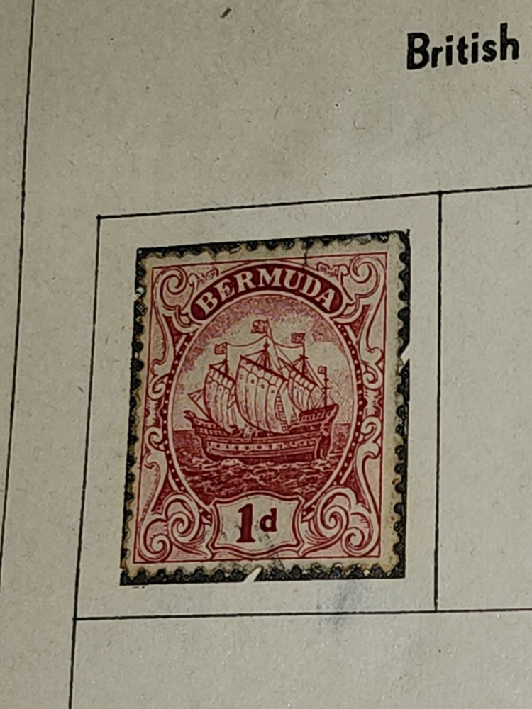 Foreign Bermuda 1d Stamp Used - #H125
