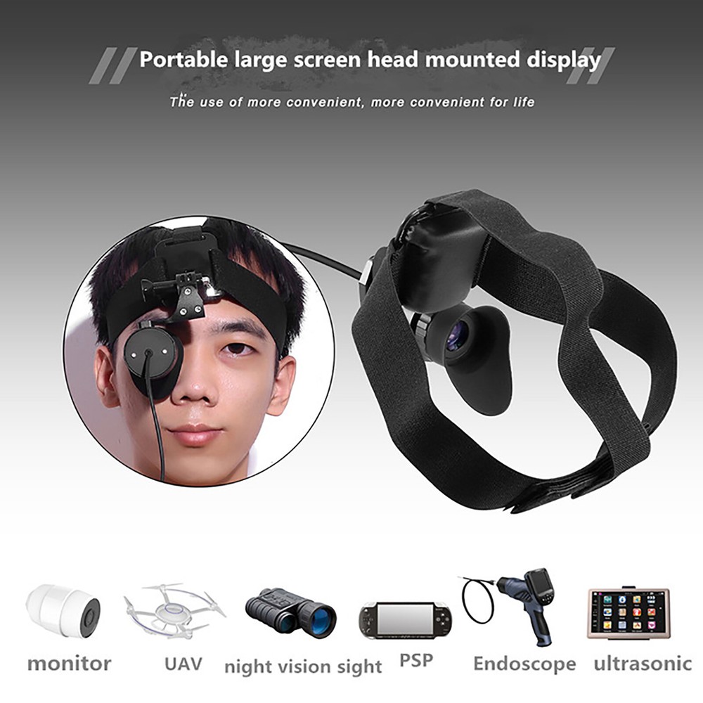 HD OLED 0.39" Head Mounted Display Screen 12X Eyepiece For Security Monitors FPV