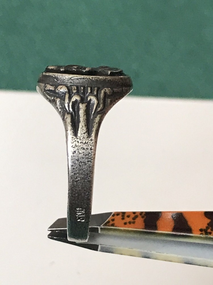 German silver ring. World War II.