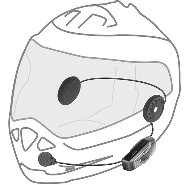 Interphone UCOM6R Motorcycle Helmet Phone GPS Bluetooth Intercom - Twin Pack
