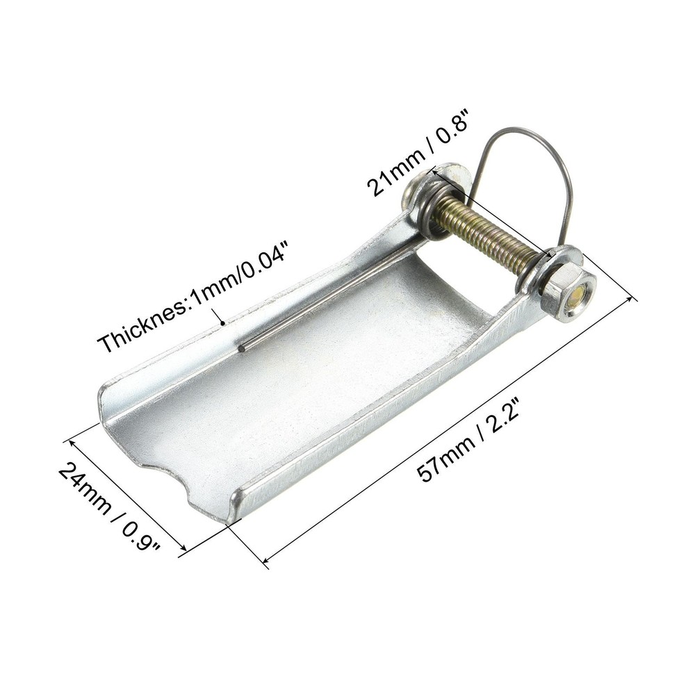 2pcs 2.2" Replacement Hooks Latch Metal Receiver Hitch for Trailer Silver